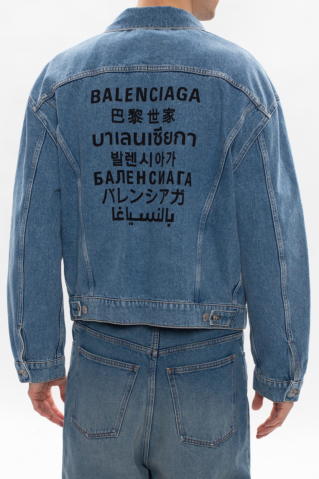 Black denim 2025 jacket with writing